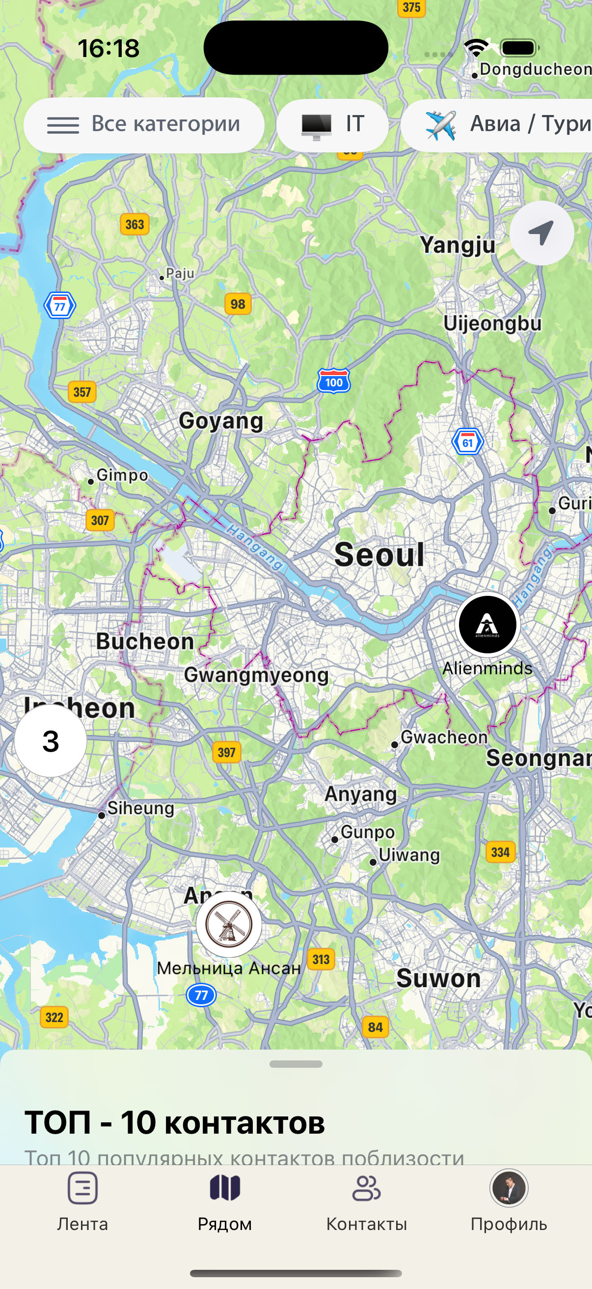 Карта Ethnogram